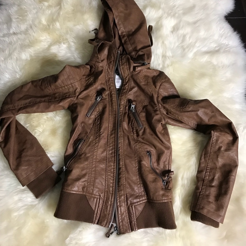Faux Leather Biker Jacket